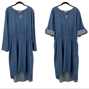 NWT Bottlette Chambray Dress 3X